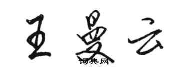 駱恆光王曼雲行書個性簽名怎么寫