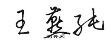 駱恆光王燕純草書個性簽名怎么寫