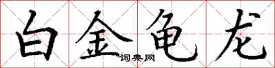 丁謙白金龜龍楷書怎么寫