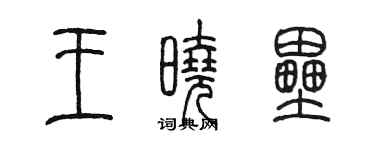 陳墨王曉壘篆書個性簽名怎么寫