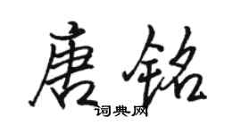 駱恆光唐銘行書個性簽名怎么寫