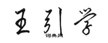 駱恆光王引學行書個性簽名怎么寫
