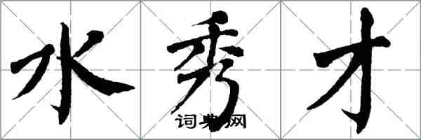 翁闓運水秀才楷書怎么寫