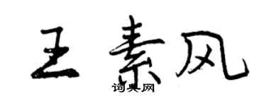 曾慶福王素風行書個性簽名怎么寫