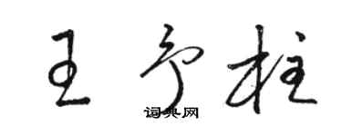 駱恆光王予柱草書個性簽名怎么寫