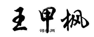 胡問遂王甲楓行書個性簽名怎么寫