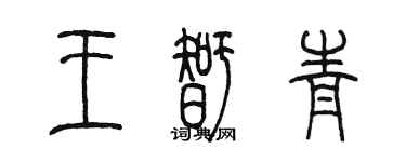 陳墨王智青篆書個性簽名怎么寫