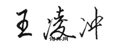 駱恆光王凌沖行書個性簽名怎么寫