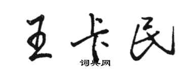 駱恆光王卡民行書個性簽名怎么寫