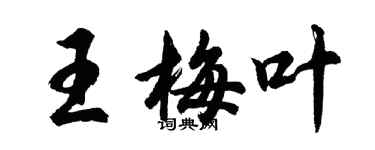 胡問遂王梅葉行書個性簽名怎么寫