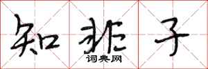 段相林知非子行書怎么寫