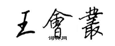 王正良王會叢行書個性簽名怎么寫