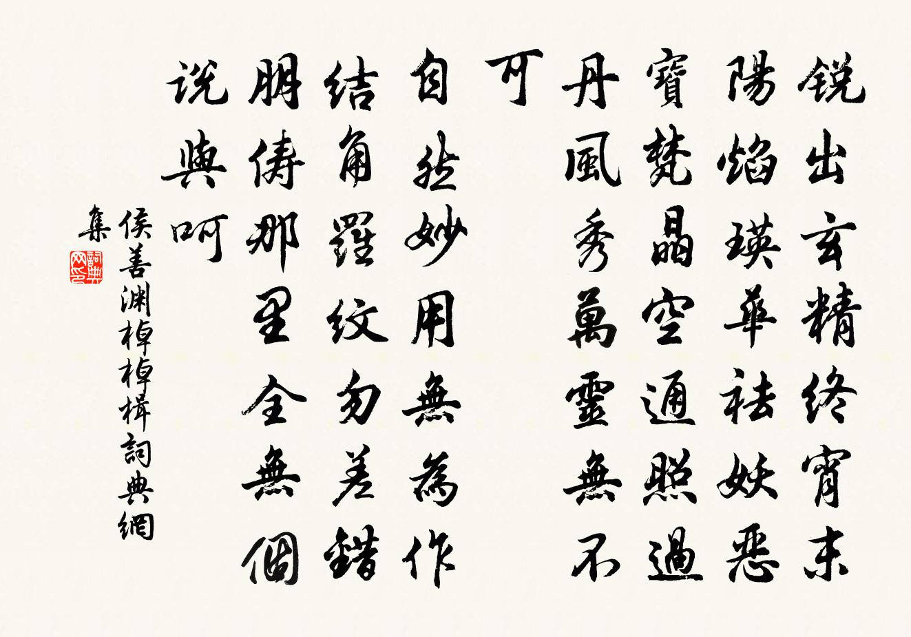 侯善淵棹棹楫書法作品欣賞