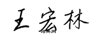 王正良王宏林行書個性簽名怎么寫