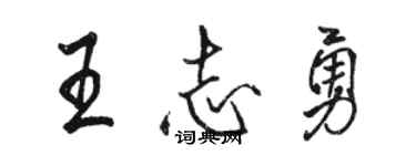 駱恆光王志勇行書個性簽名怎么寫