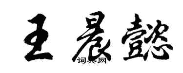 胡問遂王晨懿行書個性簽名怎么寫