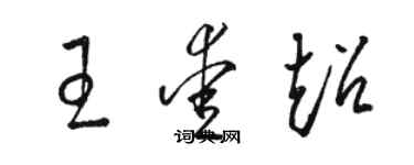 駱恆光王愛超草書個性簽名怎么寫