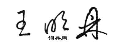 駱恆光王明鼎草書個性簽名怎么寫