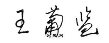 駱恆光王葡監草書個性簽名怎么寫