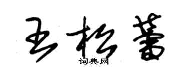 朱錫榮王松蕾草書個性簽名怎么寫