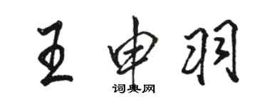 駱恆光王申羽行書個性簽名怎么寫