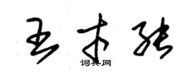 朱錫榮王才能草書個性簽名怎么寫