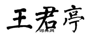 翁闓運王君亭楷書個性簽名怎么寫