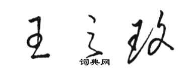 駱恆光王之玫草書個性簽名怎么寫