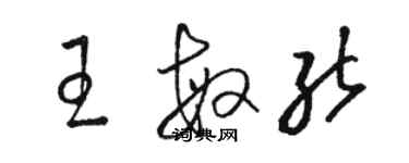 駱恆光王敏能草書個性簽名怎么寫