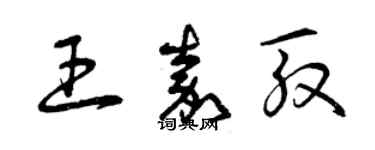 曾慶福王嘉殷草書個性簽名怎么寫