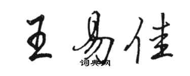 駱恆光王易佳行書個性簽名怎么寫