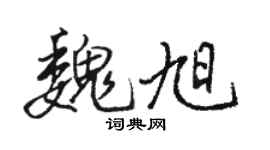 駱恆光魏旭行書個性簽名怎么寫