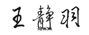 駱恆光王靜羽行書個性簽名怎么寫