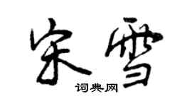 曾慶福宋雪行書個性簽名怎么寫