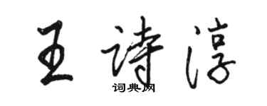 駱恆光王詩淳行書個性簽名怎么寫