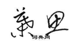 駱恆光葉思草書個性簽名怎么寫