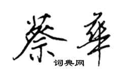 王正良蔡華行書個性簽名怎么寫