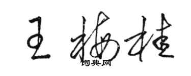 駱恆光王梅桂草書個性簽名怎么寫