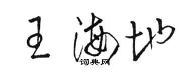 駱恆光王海地草書個性簽名怎么寫