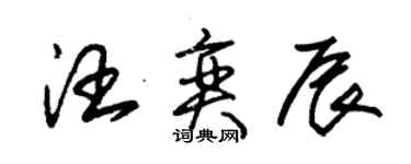 朱錫榮汪奕辰草書個性簽名怎么寫