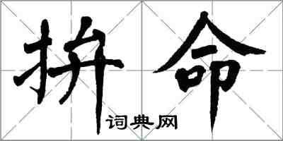 翁闓運拚命楷書怎么寫