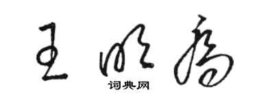 駱恆光王明喬草書個性簽名怎么寫