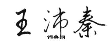 駱恆光王沛秦行書個性簽名怎么寫