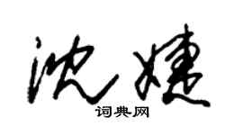 朱錫榮沈婕草書個性簽名怎么寫