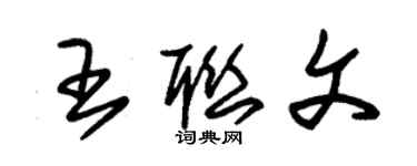 朱錫榮王聯文草書個性簽名怎么寫