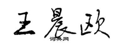 曾慶福王晨歐行書個性簽名怎么寫