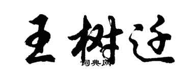 胡問遂王樹遷行書個性簽名怎么寫