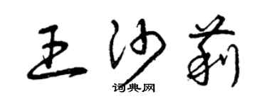 曾慶福王沙莉草書個性簽名怎么寫