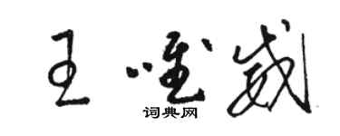 駱恆光王唯威草書個性簽名怎么寫