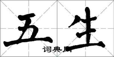 翁闓運五生楷書怎么寫